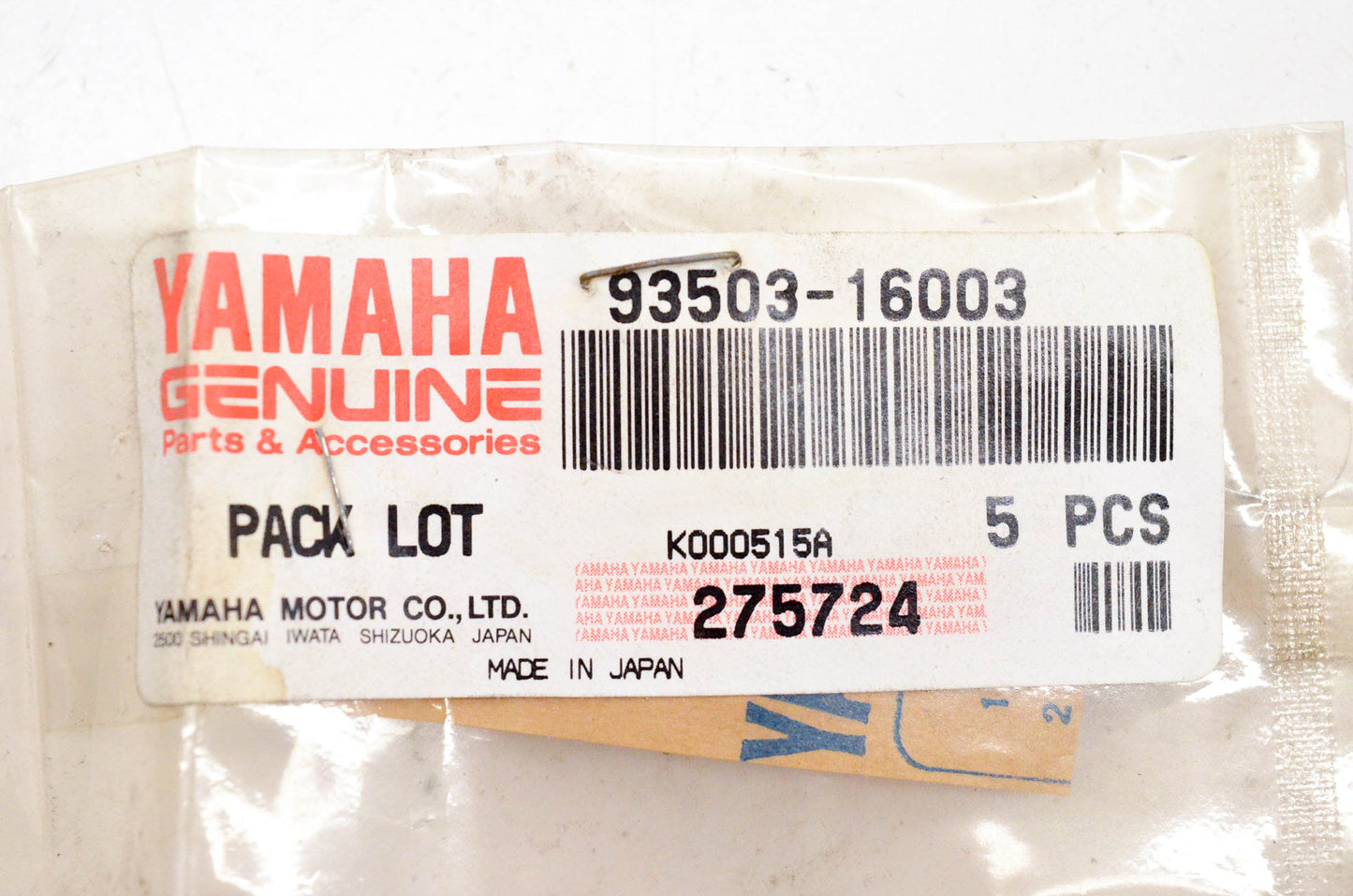 New OEM Yamaha 93503-16003-00 Bearing Balls Qty 5 NOS