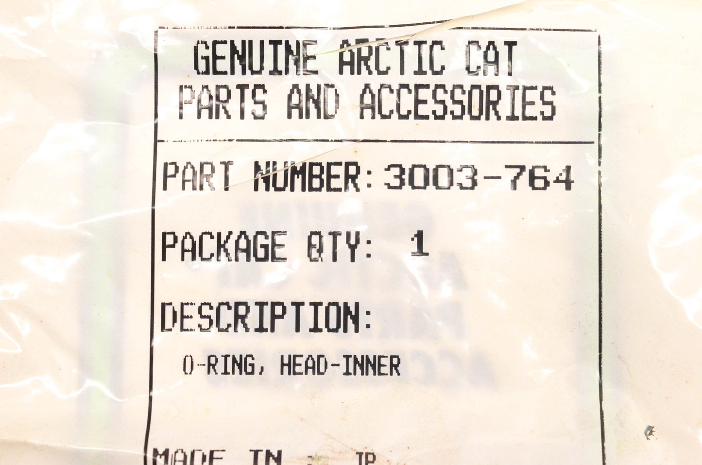 New OEM Arctic Cat 3003-764 Inner Head O Ring NOS