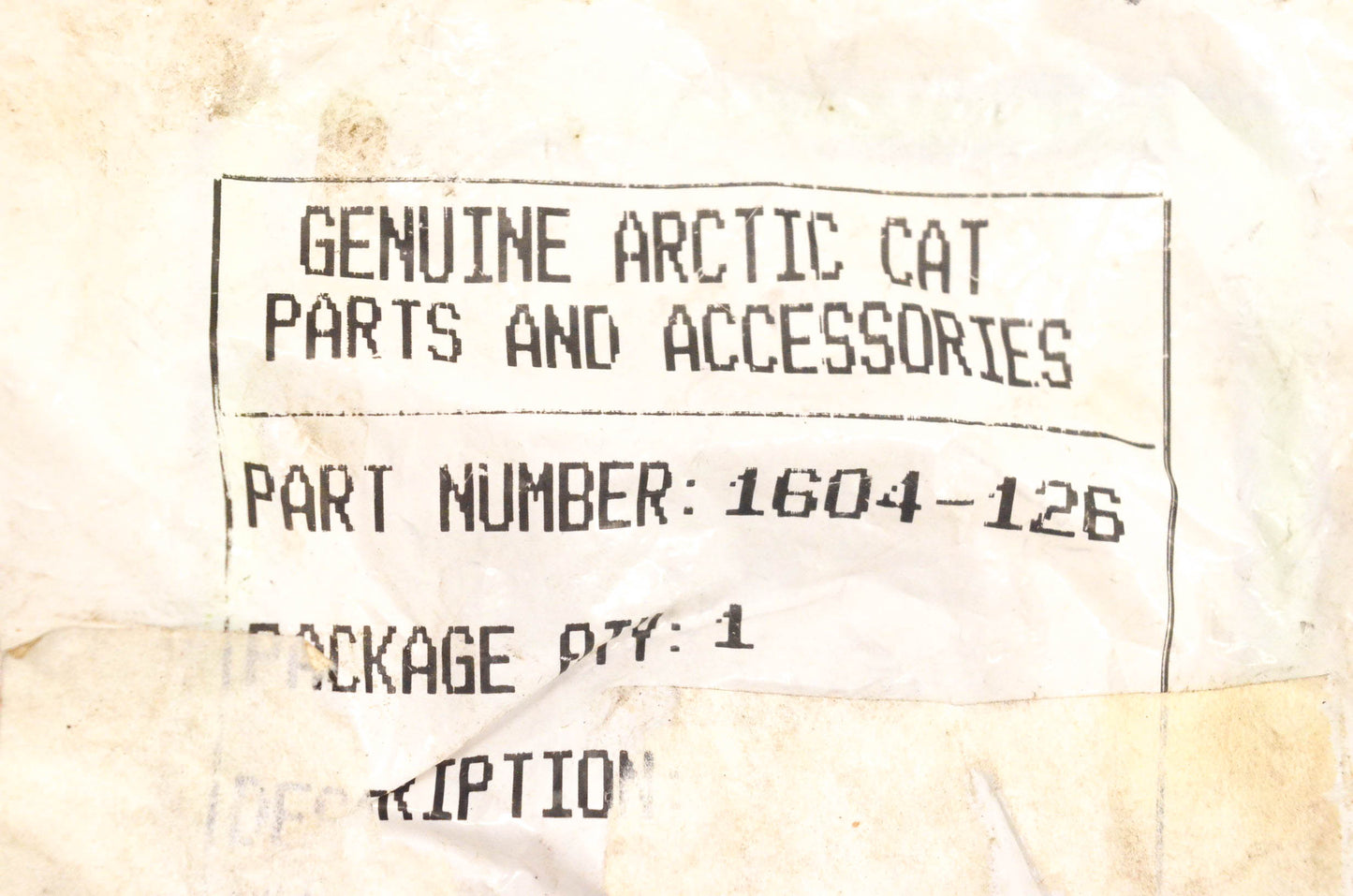 New OEM Arctic Cat 1604-126 Flanged Axle NOS