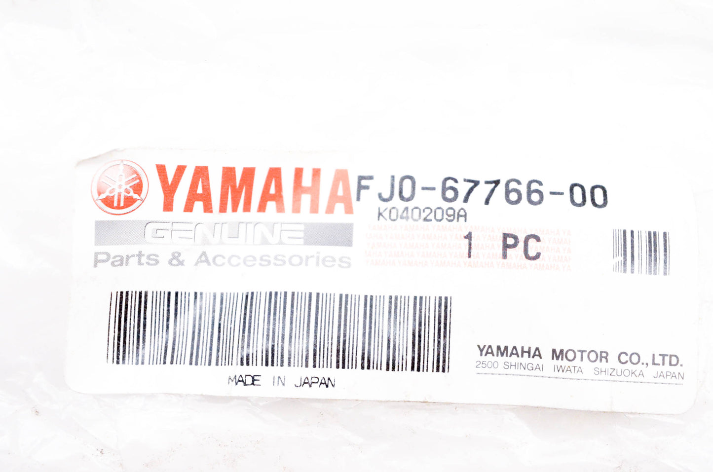 New OEM Yamaha FJ0-67766-00-00 Rollover Valve NOS