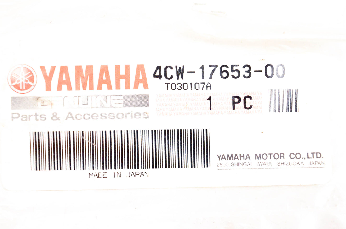 New OEM Yamaha 4CW-17653-00-00 Slider NOS