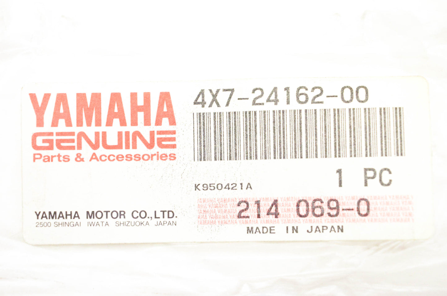 New OEM Yamaha 4X7-24162-00-00 Emblem NOS