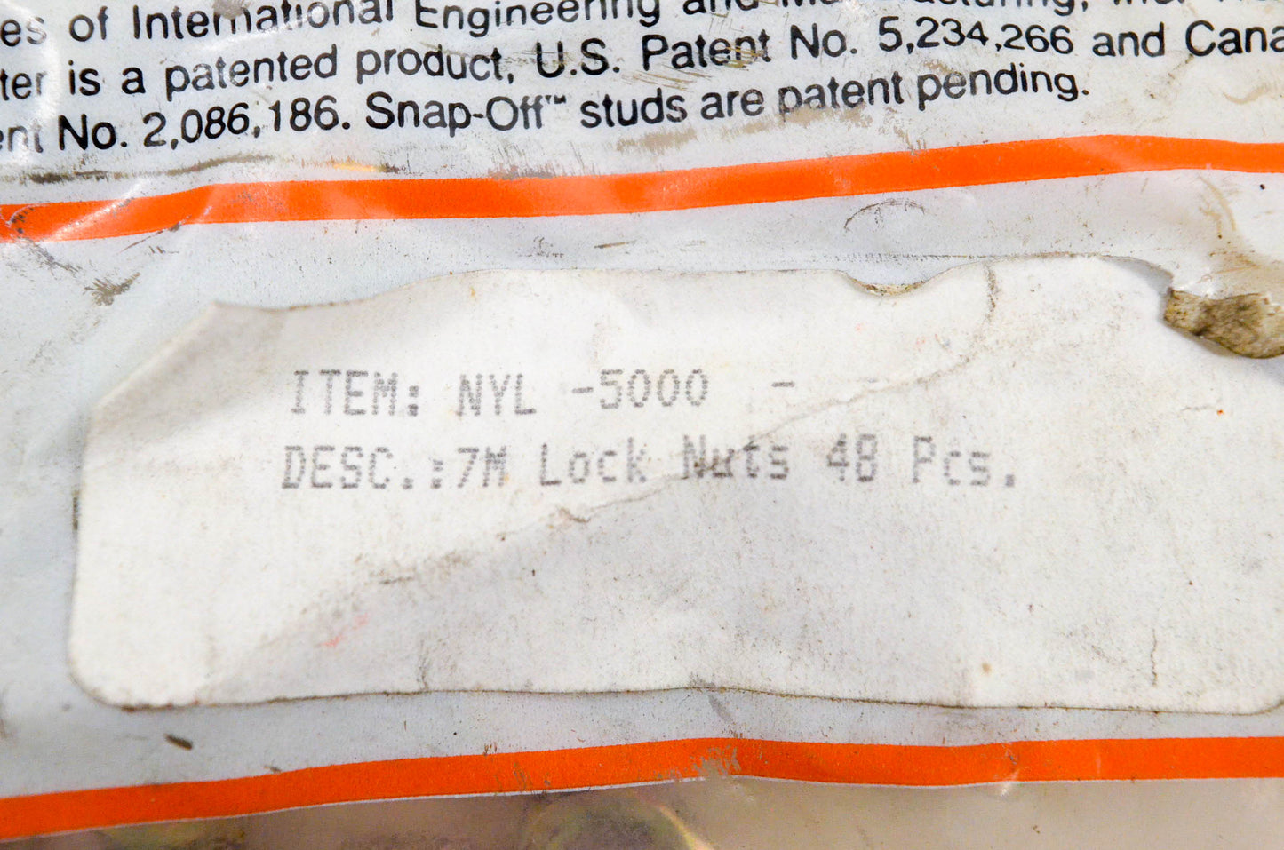 Woody's NYL-5000 Lock Nuts 7mm Qty 48 NOS