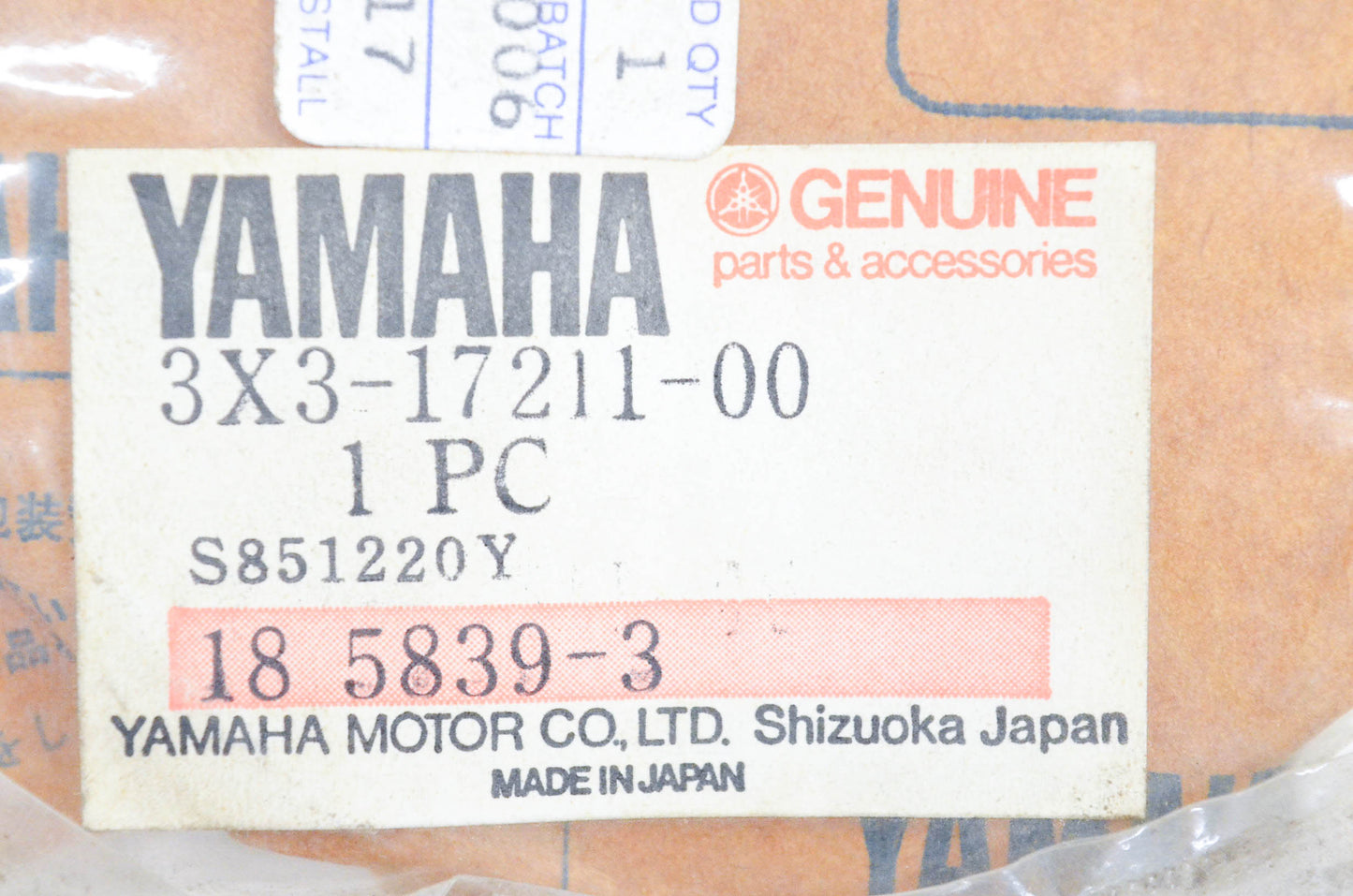 New OEM Yamaha 3X3-17211-00-00 First Wheel Gear NOS