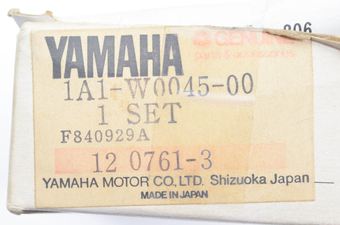 New OEM Yamaha 1A1-W0045-00-00 Front Brake Pad Kit NOS