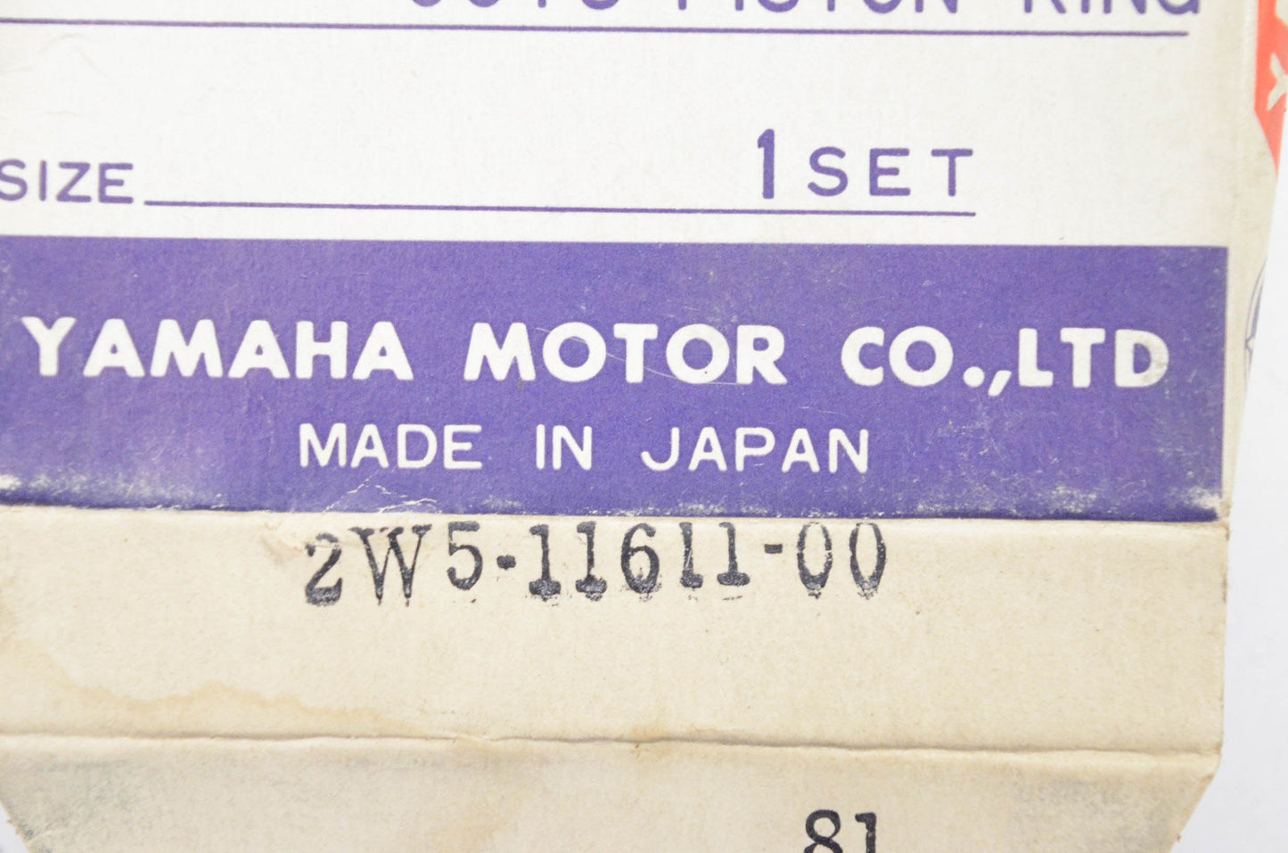 New OEM Yamaha 2W5-11611-00-00 Piston Ring Std NOS