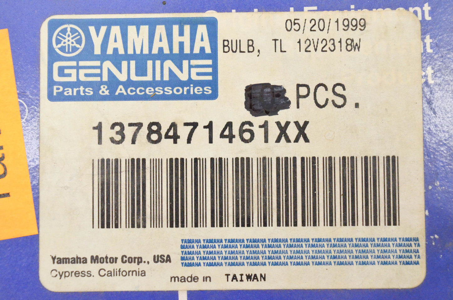 New OEM Yamaha 137-84714-61-XX Candlepower 1157 12V231 8W Headlamp Bulb NOS