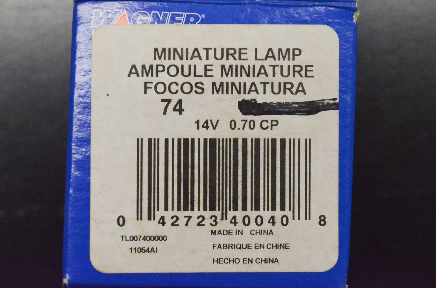 Wagner PC74 Miniature 374 14v .70CP Bulbs Qty 5 NOS