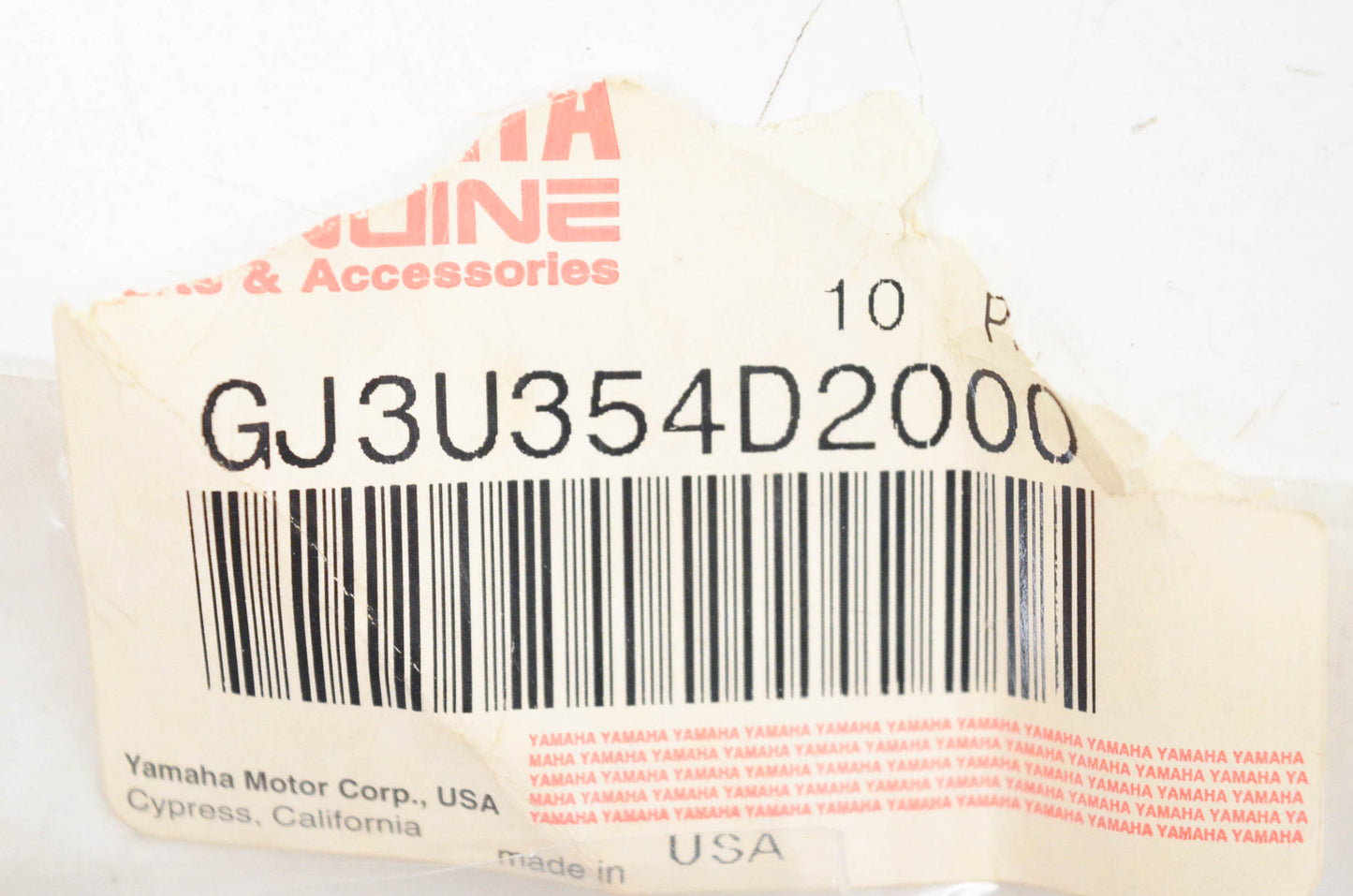 New OEM Yamaha GJ3-U354D-20-00 Cap Covers Qty 2 NOS