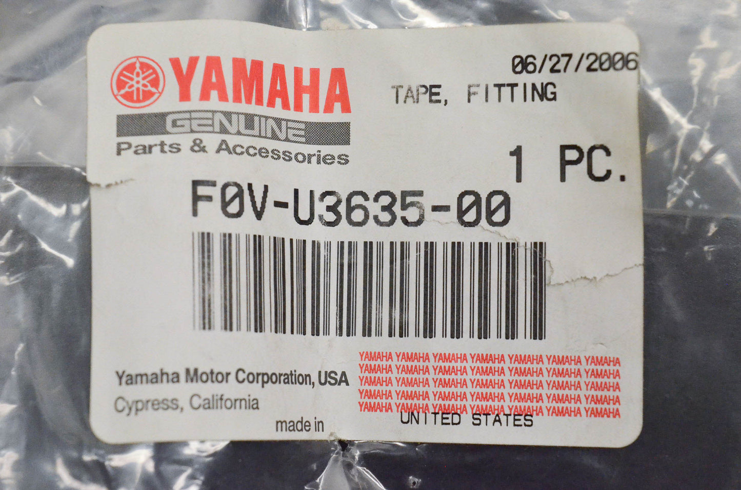 New OEM Yamaha F0V-U3635-00-00 Fitting Tape NOS