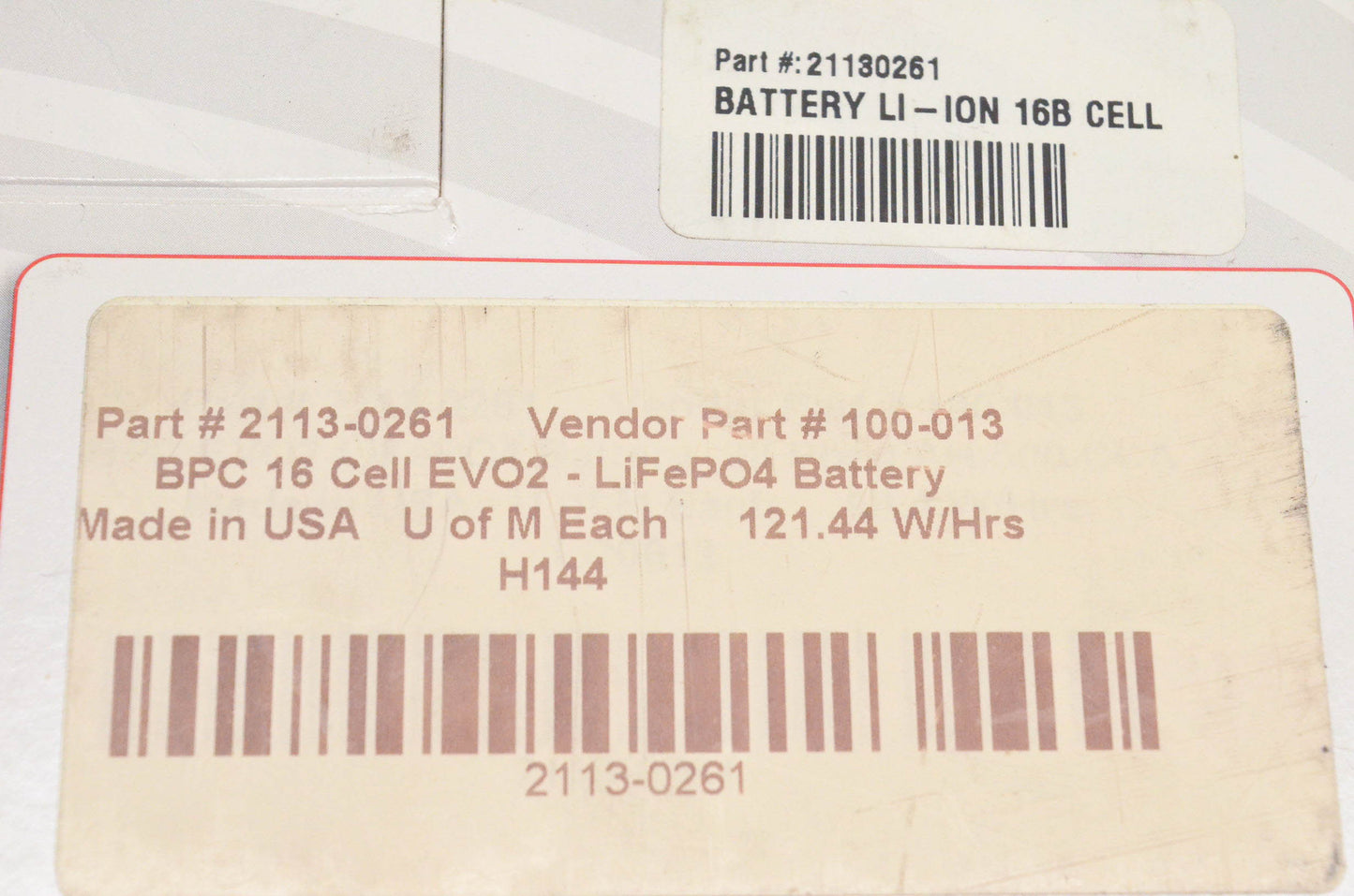 Ballistic 2113-0261, 100-013 BPC 16 Cell EVO2 Battery NOS