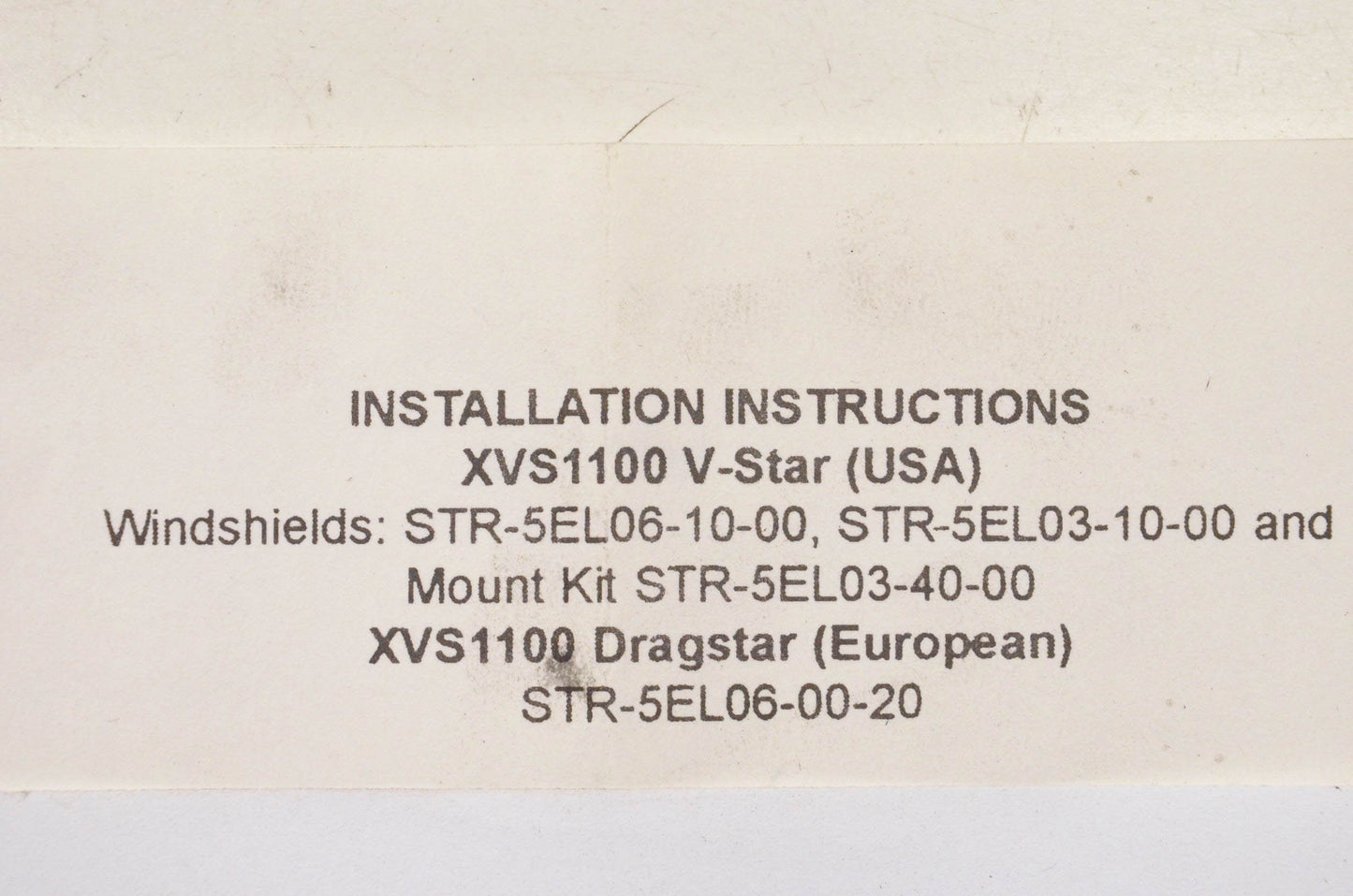 New OEM Yamaha STR-5EL06-10-00 Windshield Kit NOS