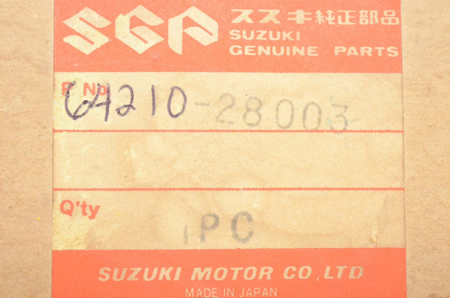 New OEM Suzuki 64210-28003 Rear Brake Plate NOS