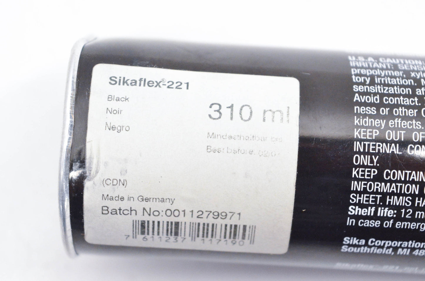 Sika 293530011 Sikaflex-221 Black Polyurethane Sealant NOS