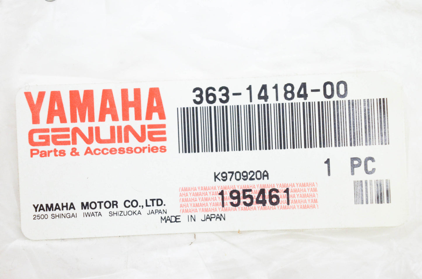 New OEM Yamaha 363-14184-00-00 Float Chamber Gasket NOS