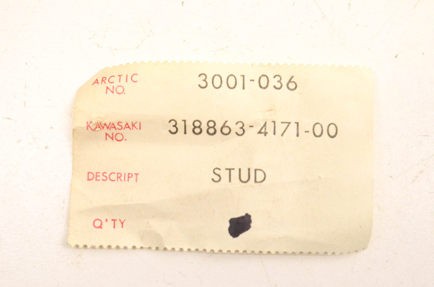 New OEM Arctic Cat 3001-036, 318863-4171-00 Cylinder Studs Qty 4 NOS