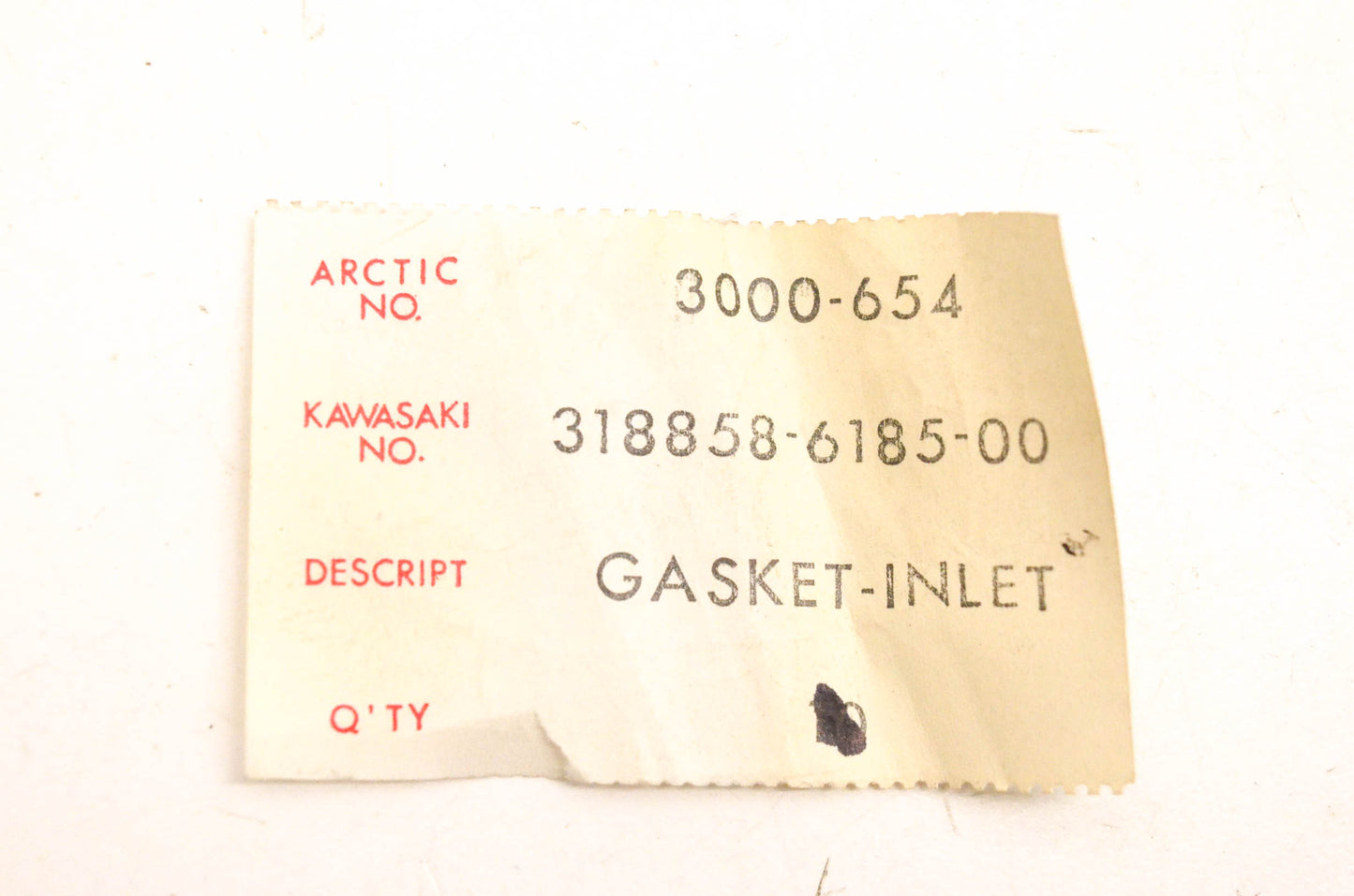 New OEM Arctic Cat 3000-654 Inlet Gasket NOS