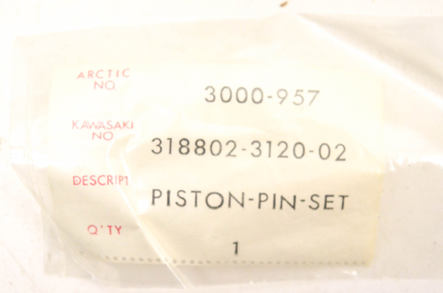 New OEM Arctic Cat 3000-957 Piston Pin With Bearing Assembly NOS