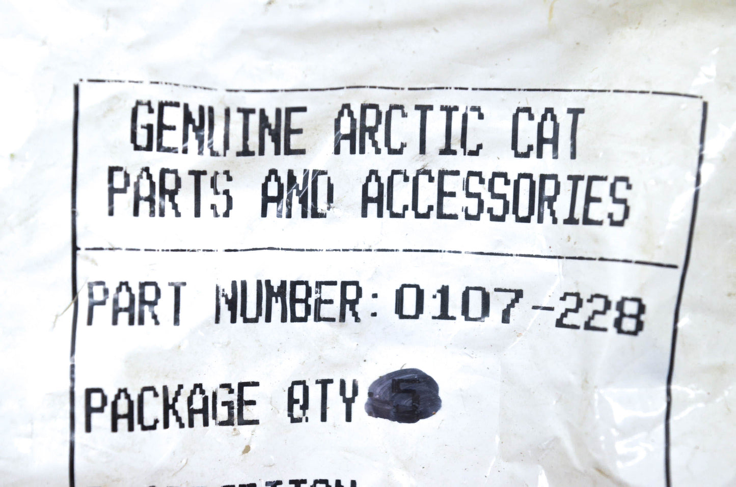 New OEM Arctic Cat 0107-228 Tightener Pad NOS