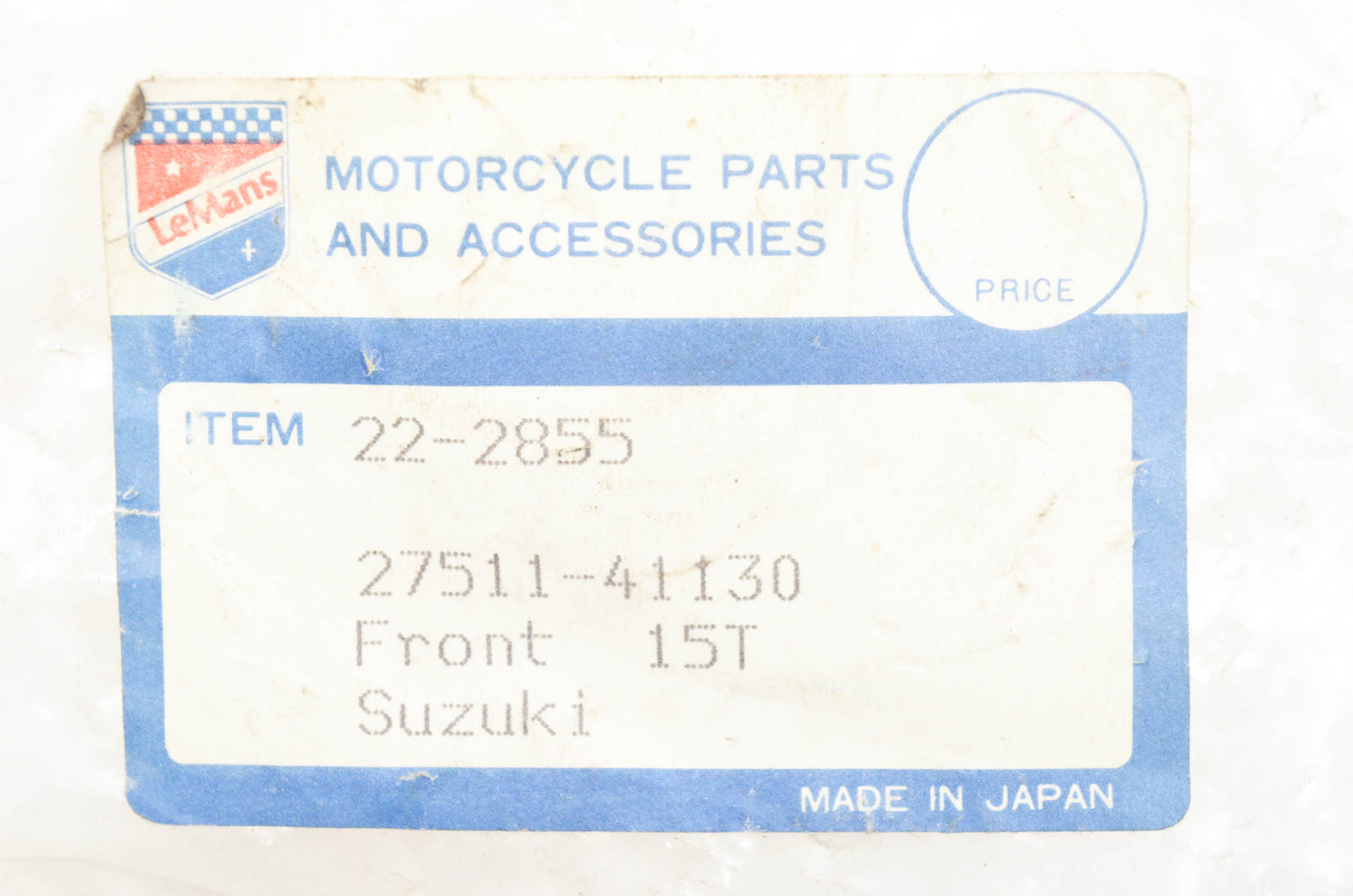 Lemans 22-2855, 27511-41130 Sprocket 15T NOS