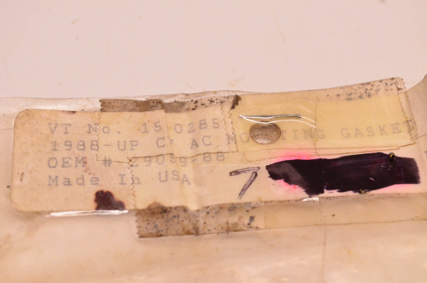 Aftermarket 15-0285, 29059-88 Air Cleaner Mounting Gasket NOS