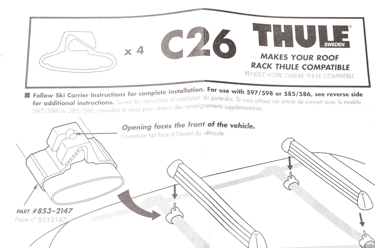 Thule 853-2147, C26 Clamp On Kit NOS