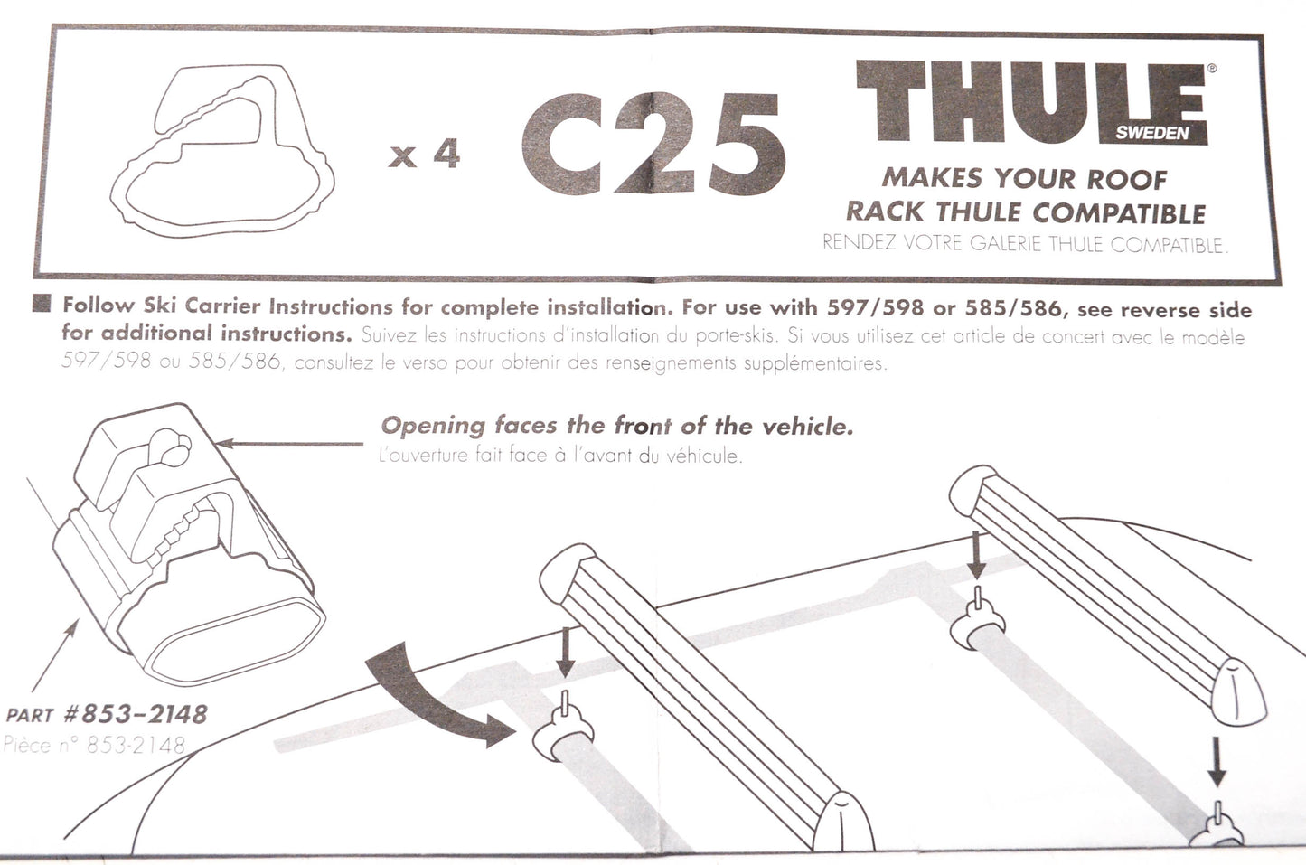 Thule 853-2148, C25 Clamp On Kit NOS