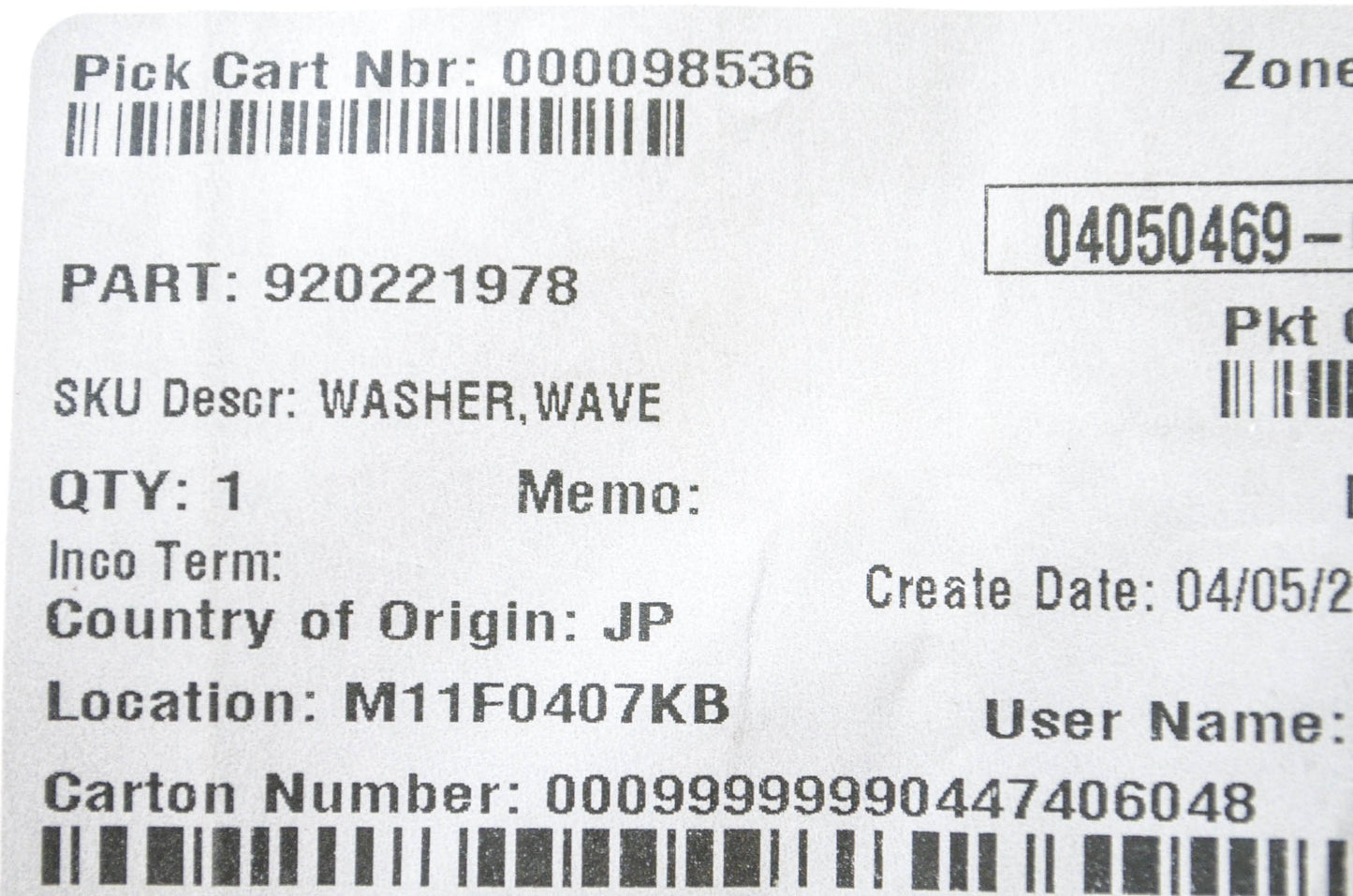 New OEM Kawasaki 92022-1978 Wave Washer NOS