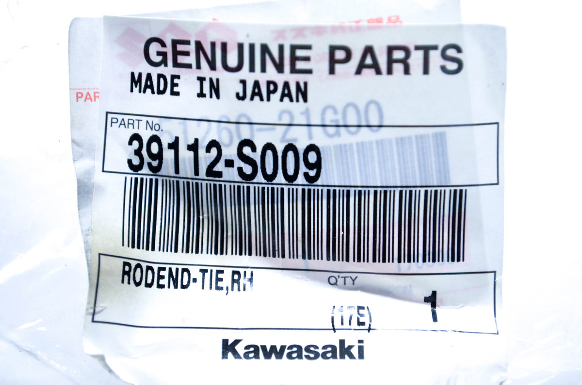New OEM Kawasaki 39112-S009 Right Hand Tie Rod End NOS