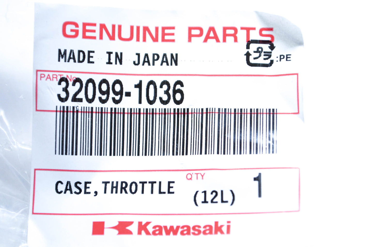 New OEM Kawasaki 32099-1036 Throttle Case NOS