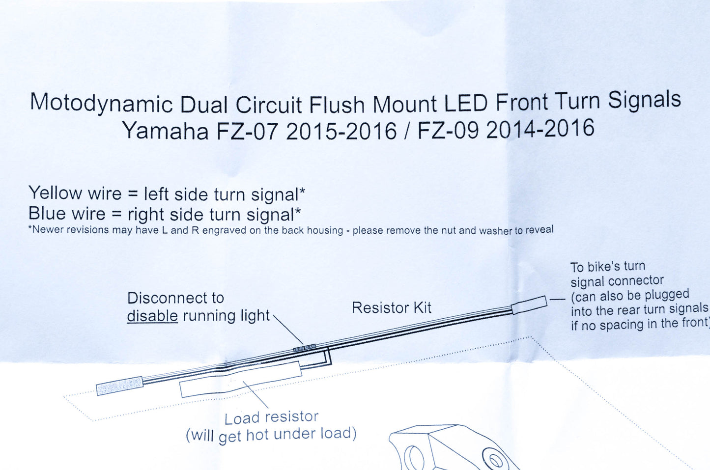Motodynamic FT-14YFZ0709 Dual Circuit Turn Signal Kit NOS