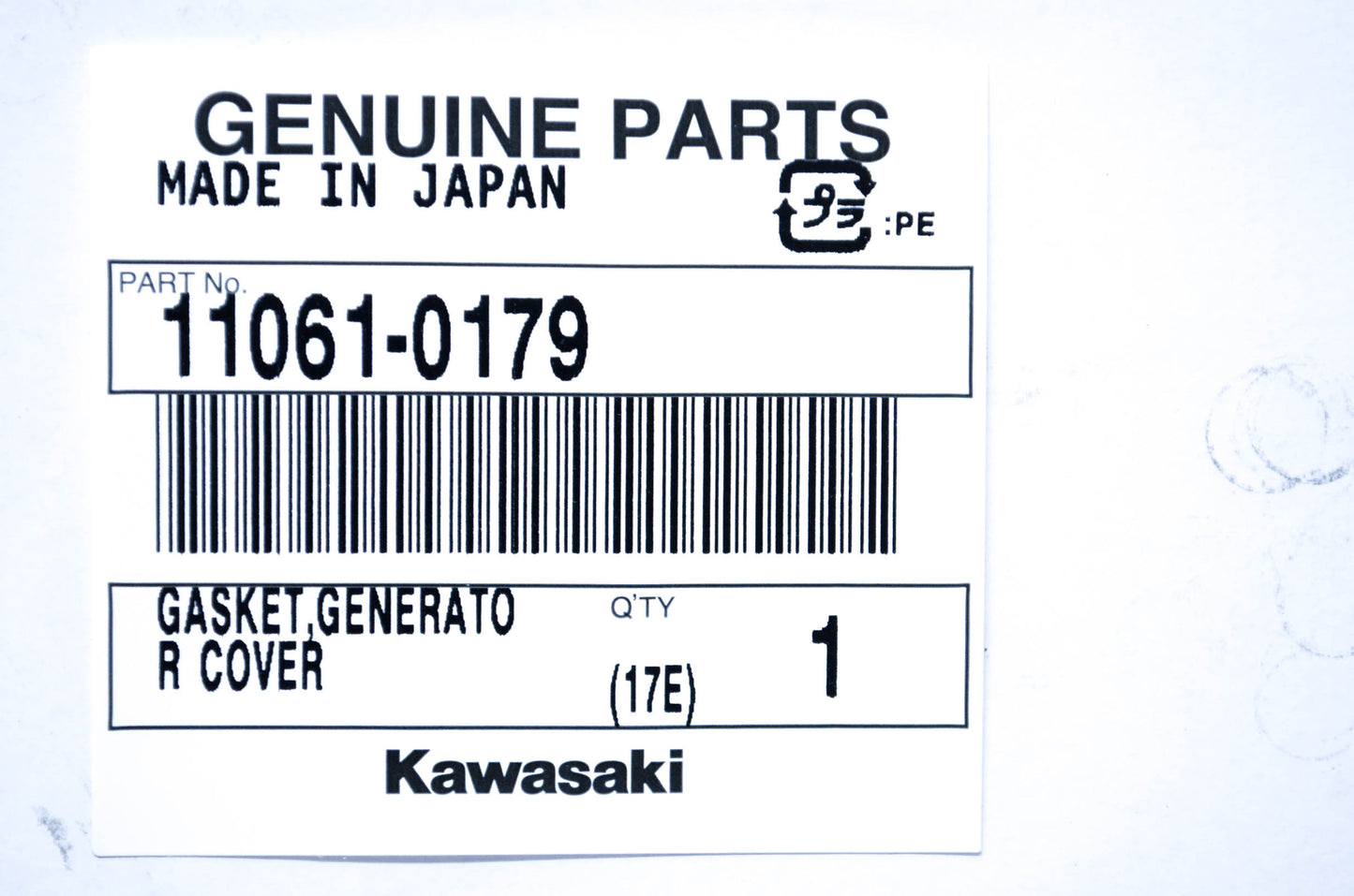 New OEM Kawasaki 11061-0179 Generator Cover Gasket NOS