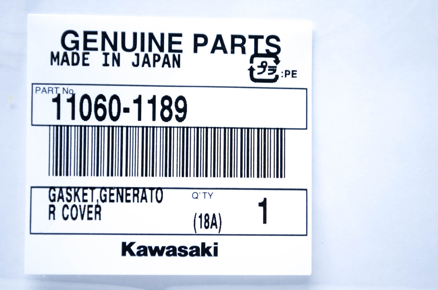 New OEM Kawasaki 11060-1189 Generator Cover Gasket NOS