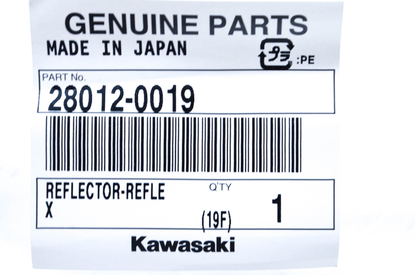 New OEM Kawasaki 28012-0019 Reflector NOS