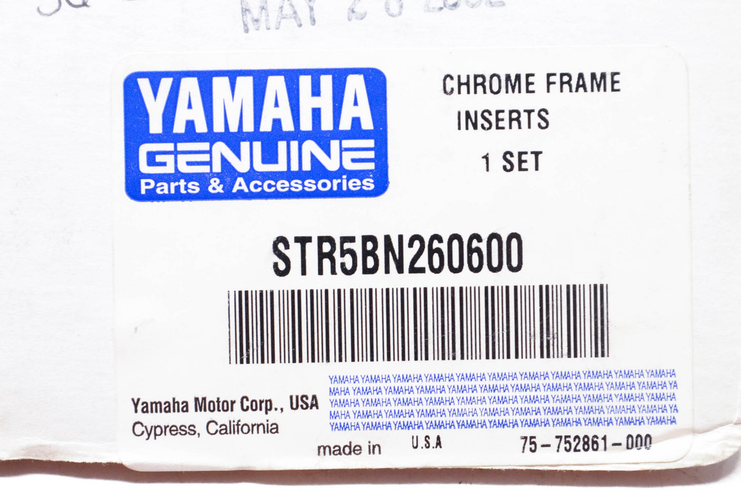 New OEM Yamaha STR-5BN26-06-00 Chrome Frame Inserts NOS