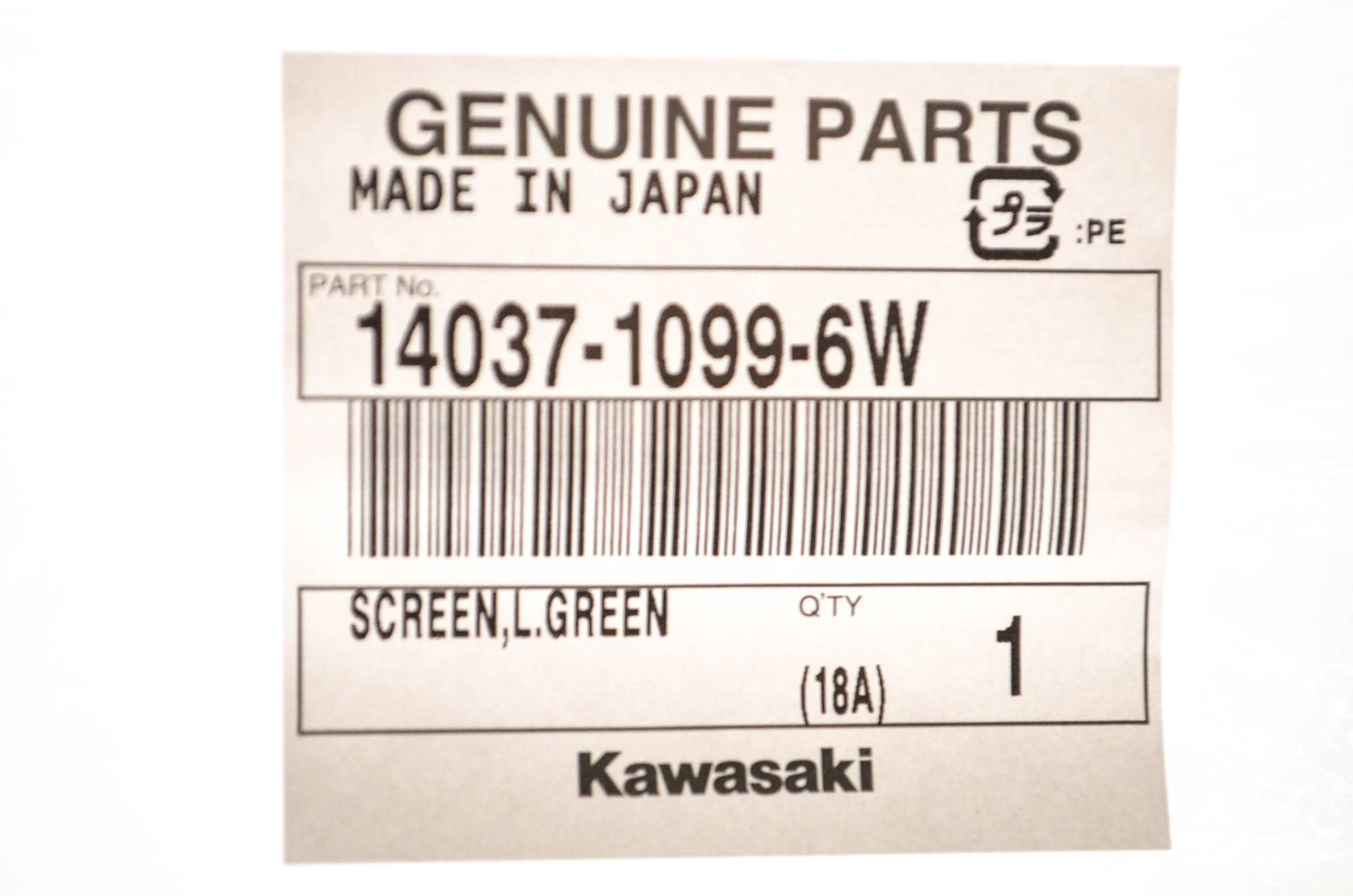 New OEM Kawasaki 14037-1099-6w Radiator Cover Screen NOS