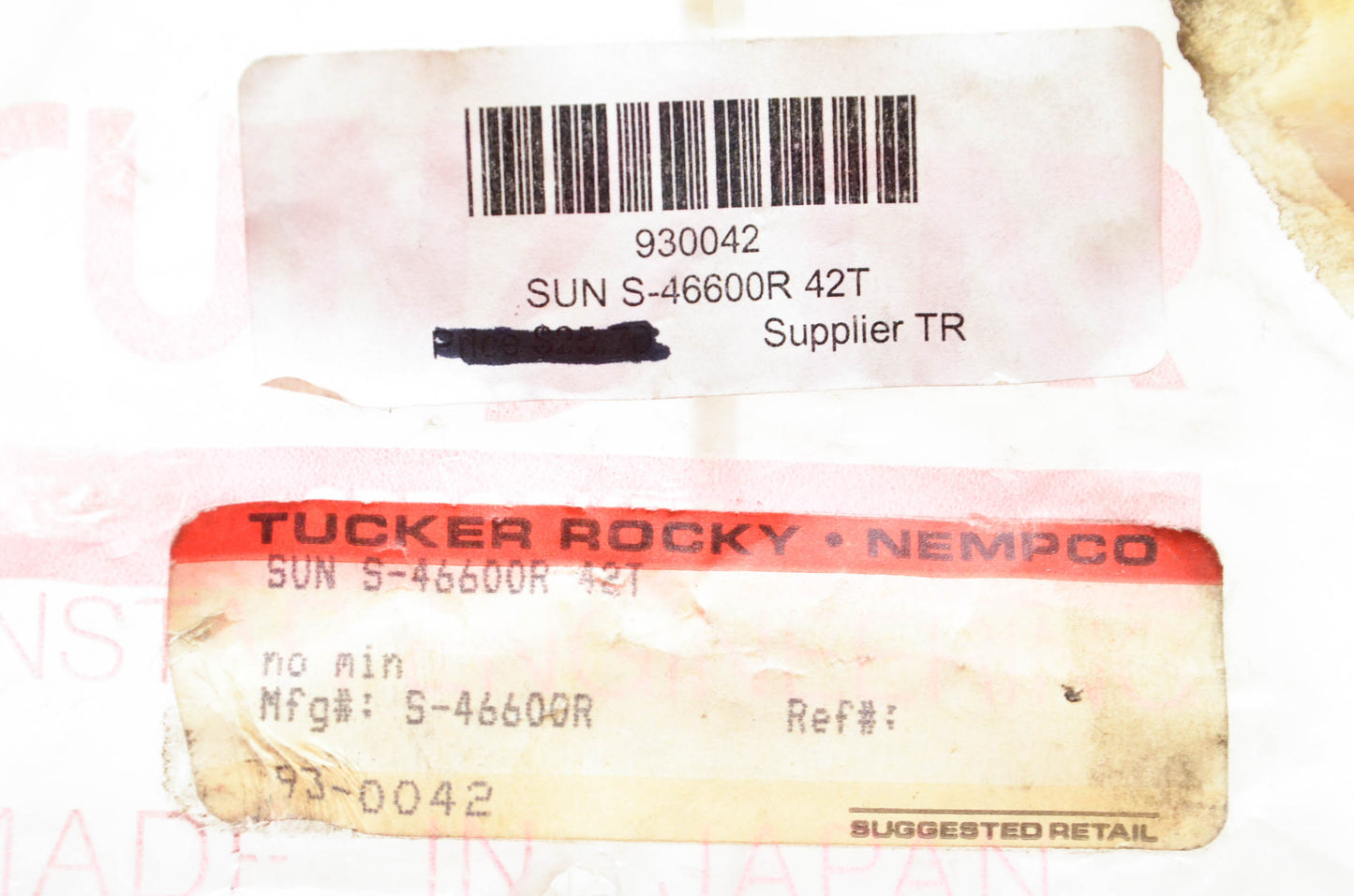 SunStar 930042, S-46600R Sprocket 42T NOS