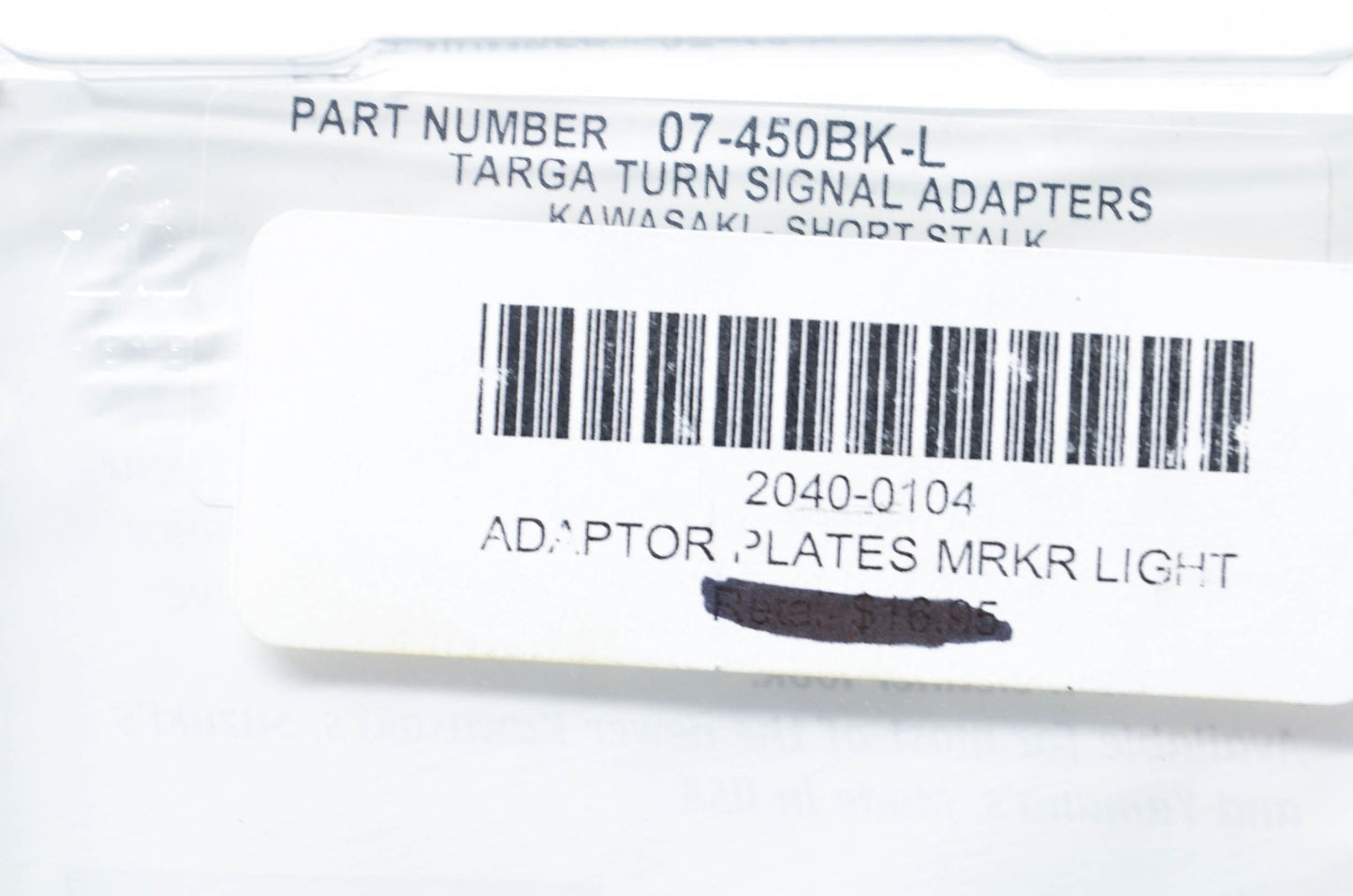 Targa 2040-0104, 07-450BK-L Plate Light Adaptor Kit NOS