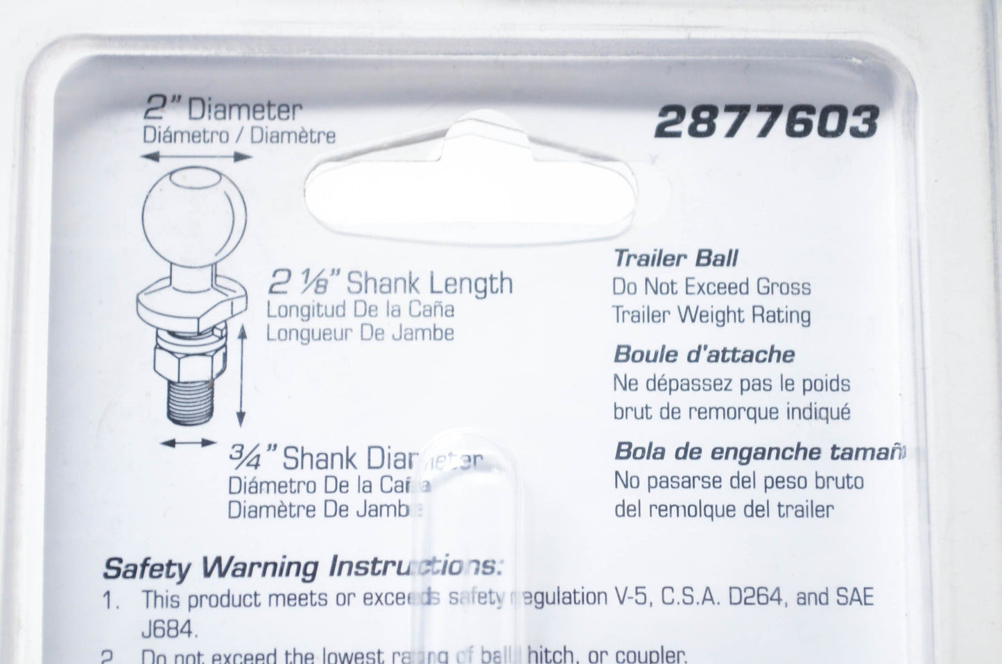 New OEM Polaris 2877603 Trailer Ball NOS