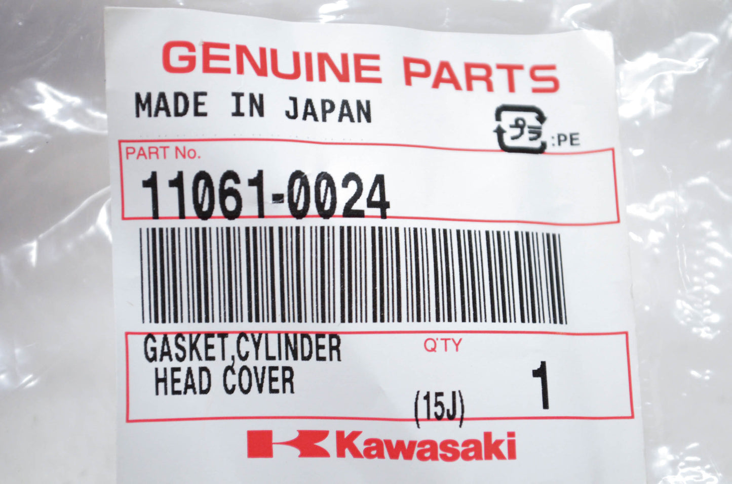 New OEM Kawasaki 11061-0024 Cylinder Head Cover Gasket NOS