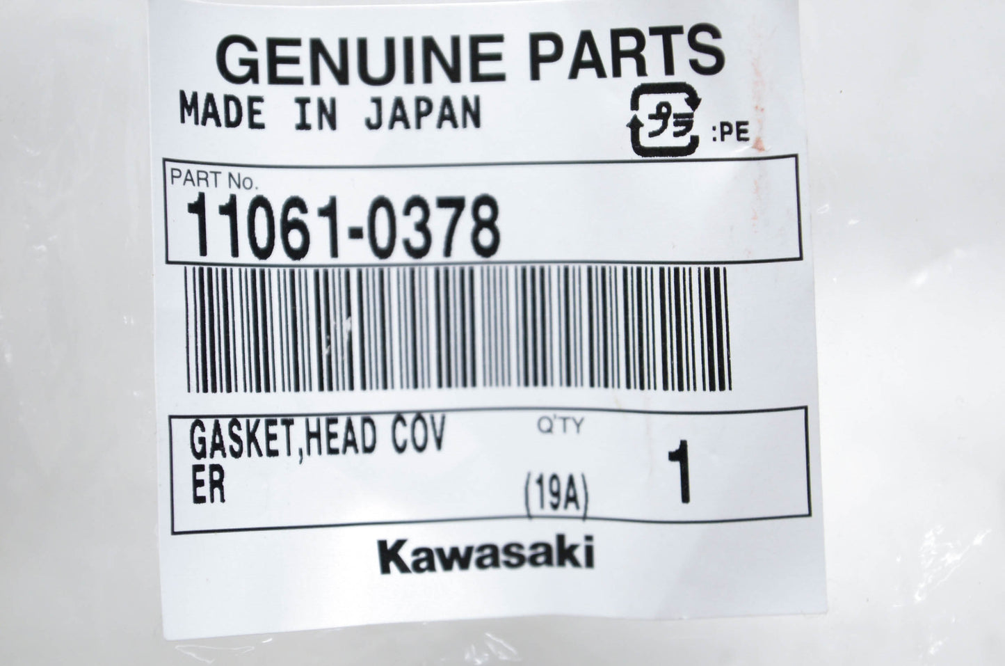 New OEM Kawasaki 11061-0378 Head Cover Gasket NOS