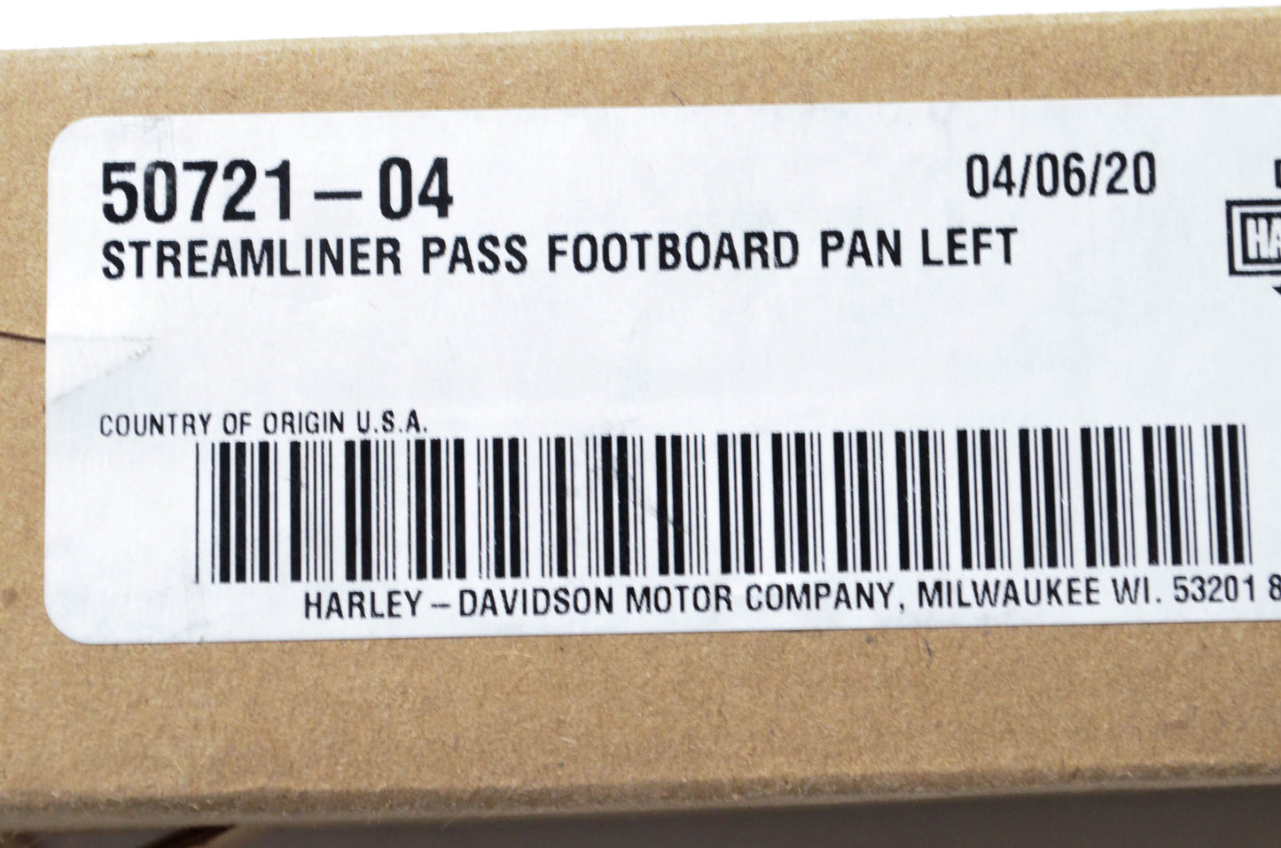 New OEM Harley-Davidson 50721-04 Left Footboard Pan NOS
