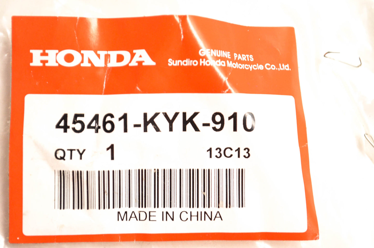 New OEM Honda 45461-KYK-910 Front Brake Cable Clamp NOS