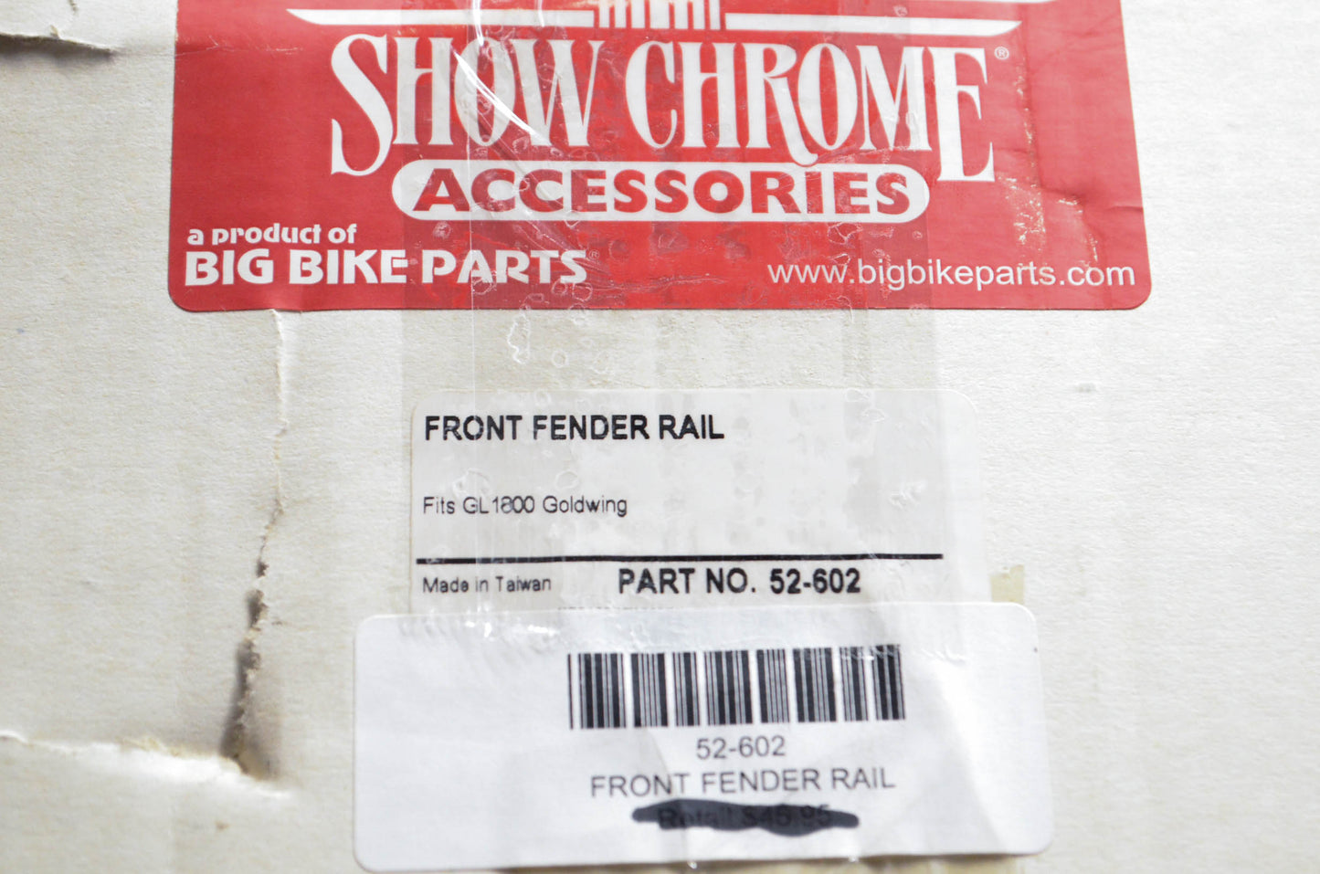 Show Chrome 52-602 Front Fender Rail NOS