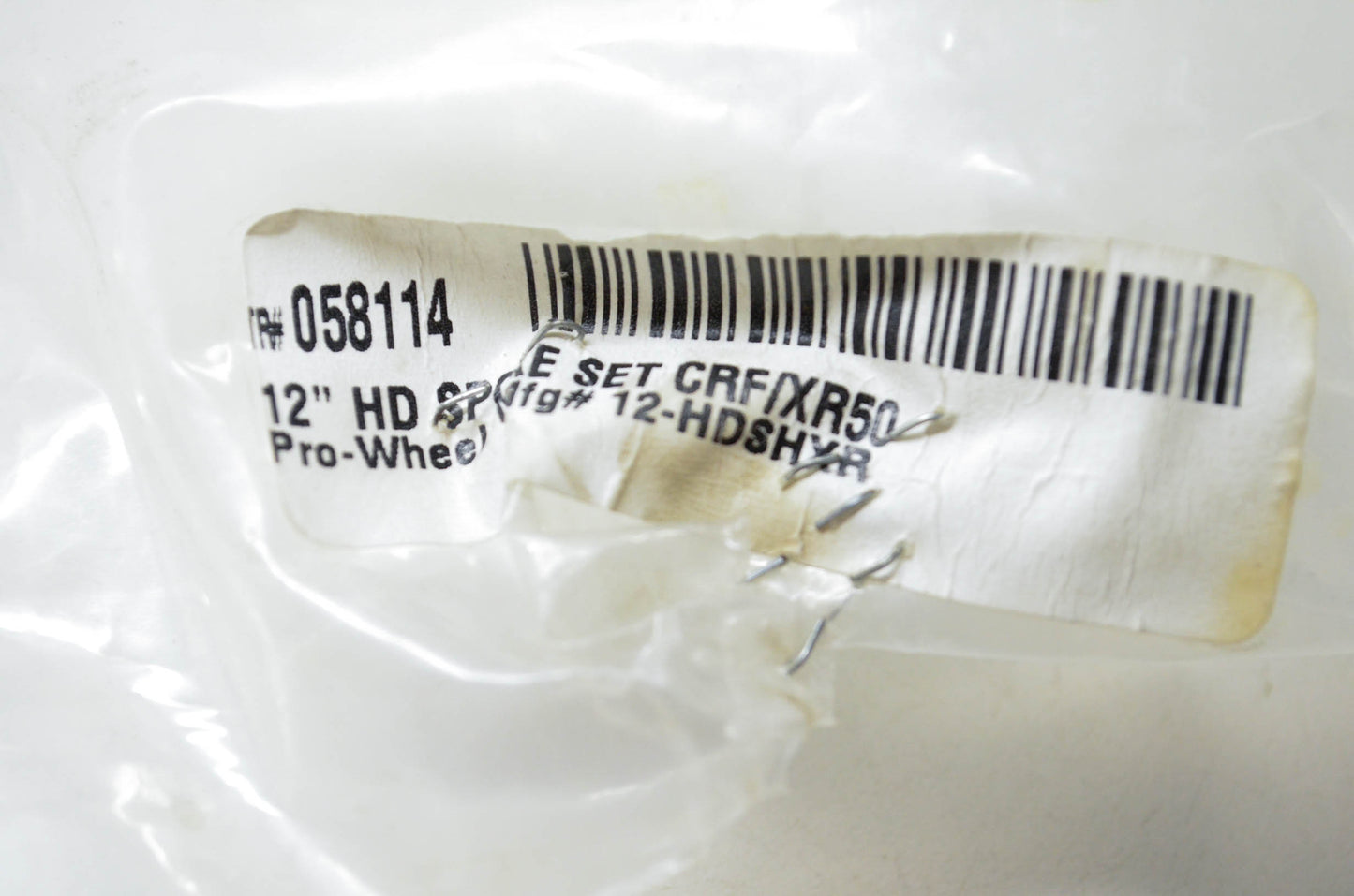Pro-Wheel 058114, 12-HDSHXR Spoke and Nipple Kit NOS