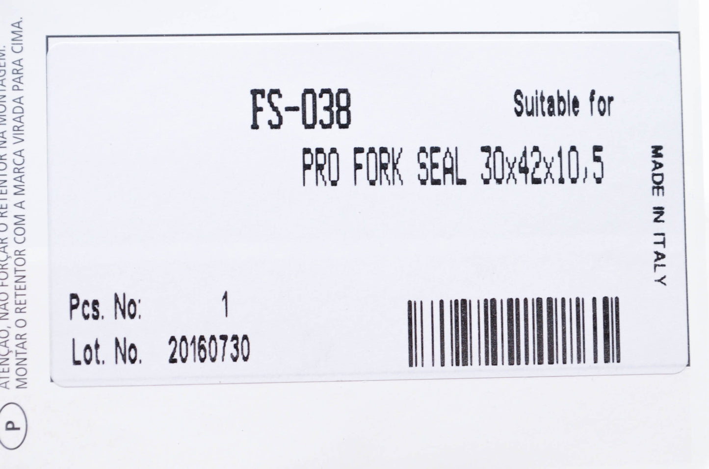 Parts Unlimited FS-038 Fork Seal Kit NOS