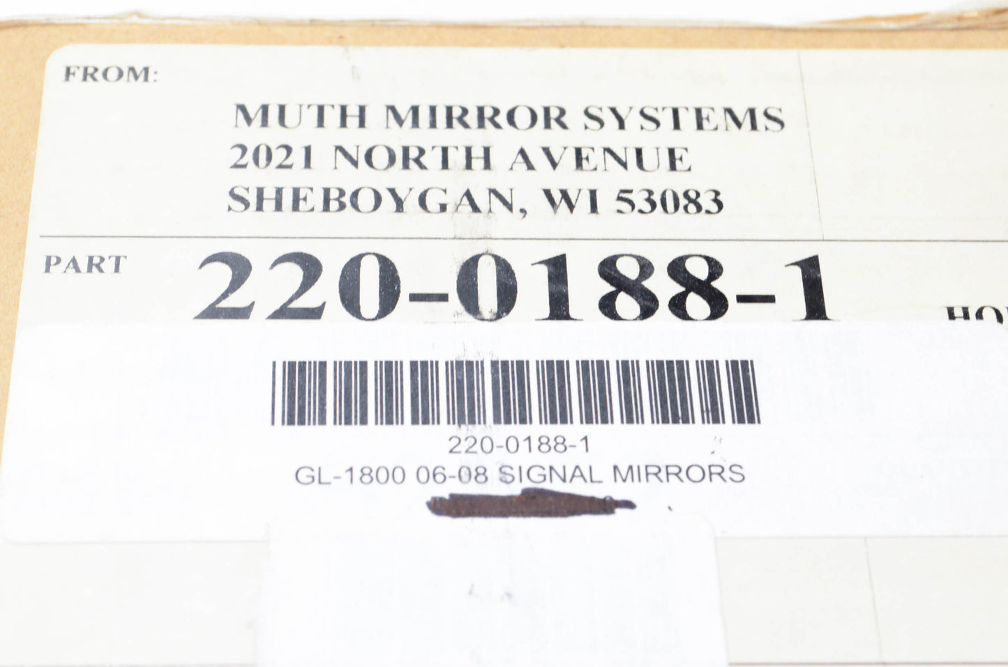 Muth Mirror Systems 220-0188-1 Signal Mirror Kit NOS