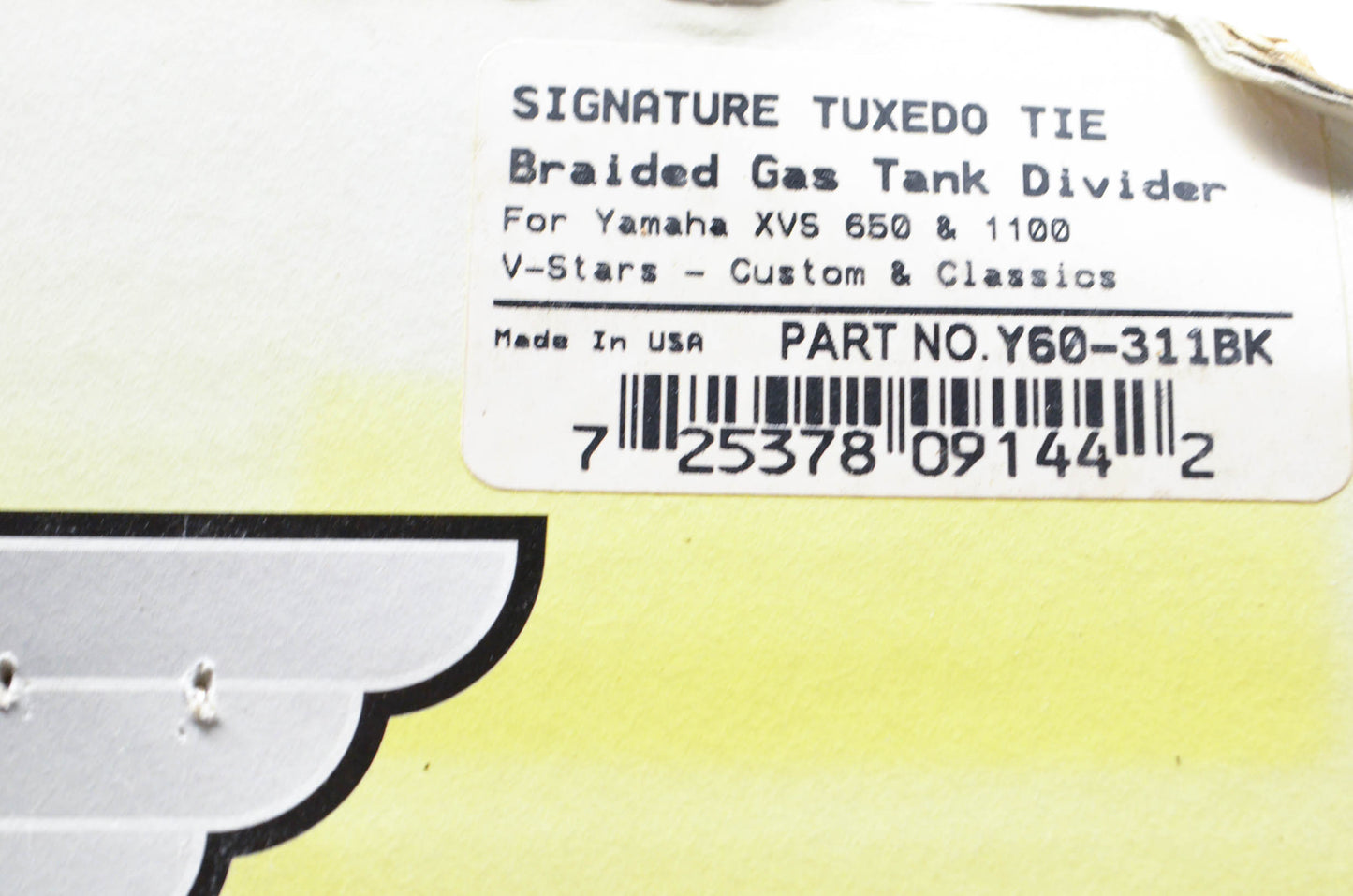 Hopinel Y60-311BK Tuxedo Tie Gas Tank Divider NOS