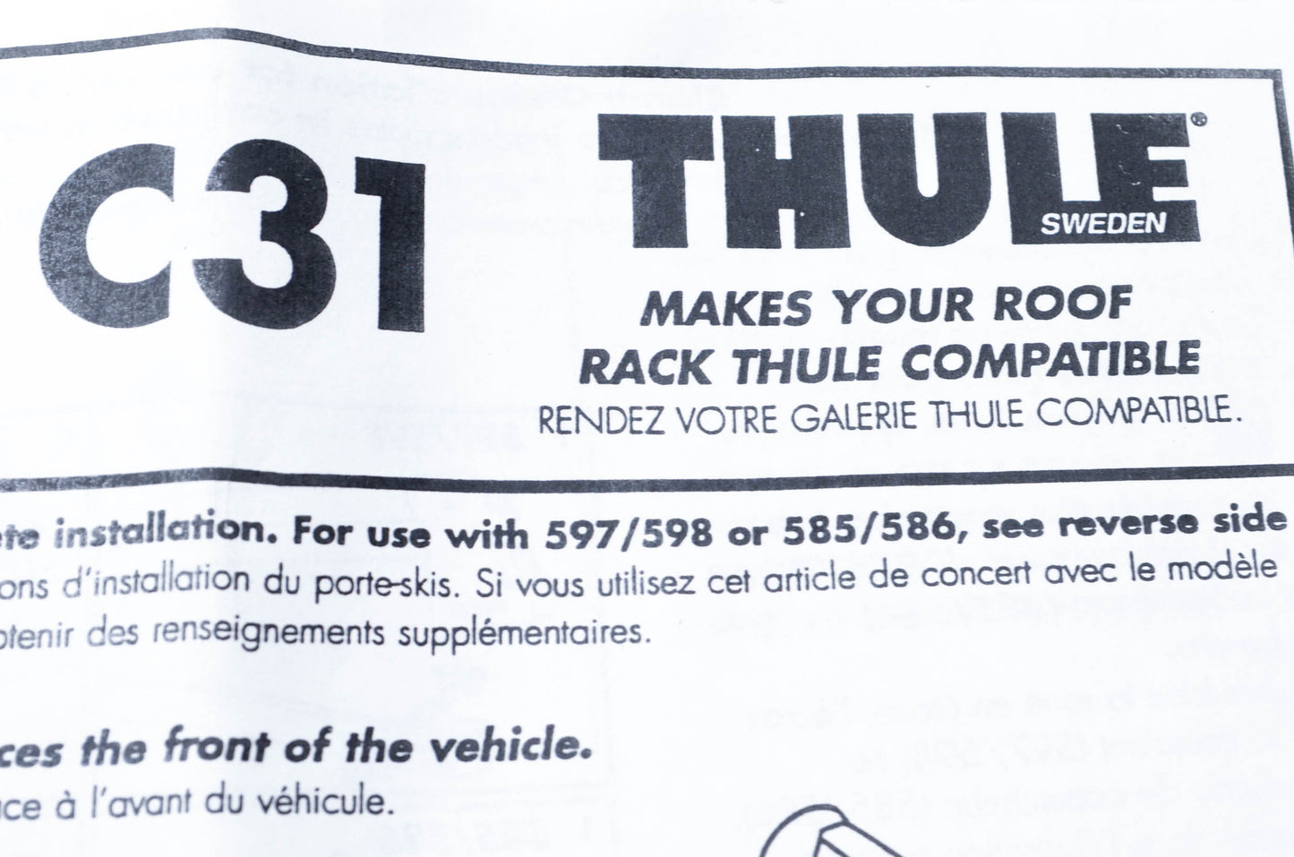 Thule C31 Clamp On Kit NOS