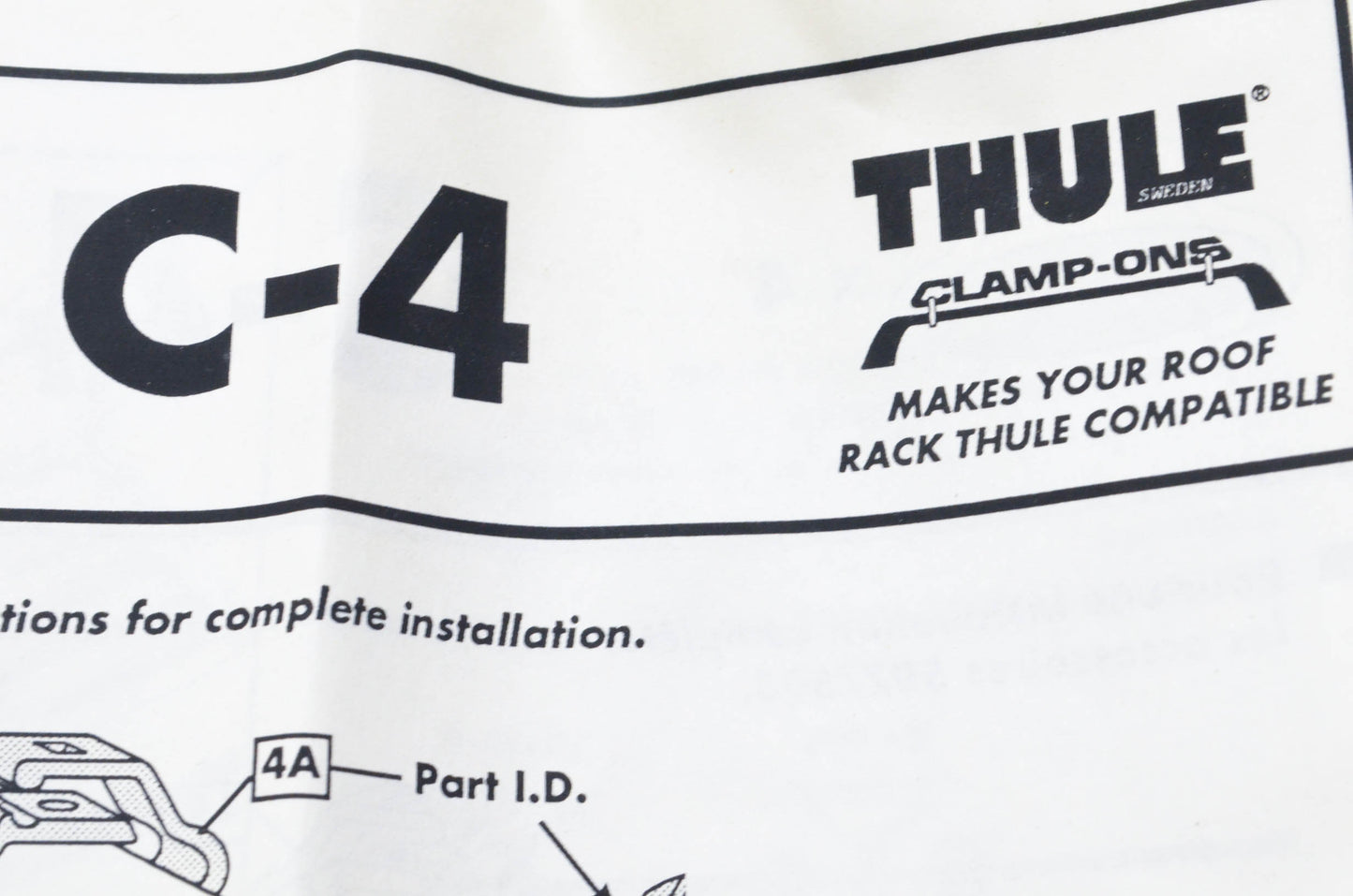 Thule C-4, C4 Clamp On Kit NOS